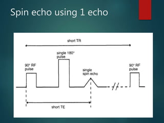 Spin echo using 1 echo
 