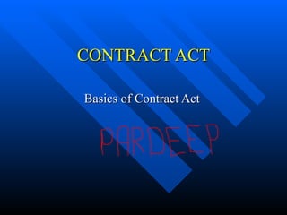 CONTRACT ACT Basics of Contract Act  