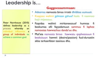 BASICS OF LEADERSHIP: What does leadership mean? | PPTX