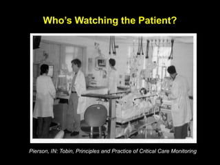 Who’s Watching the Patient?
Pierson, IN: Tobin, Principles and Practice of Critical Care Monitoring
 