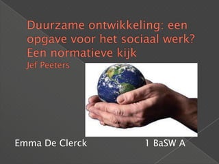 Emma De Clerck   1 BaSW A
 