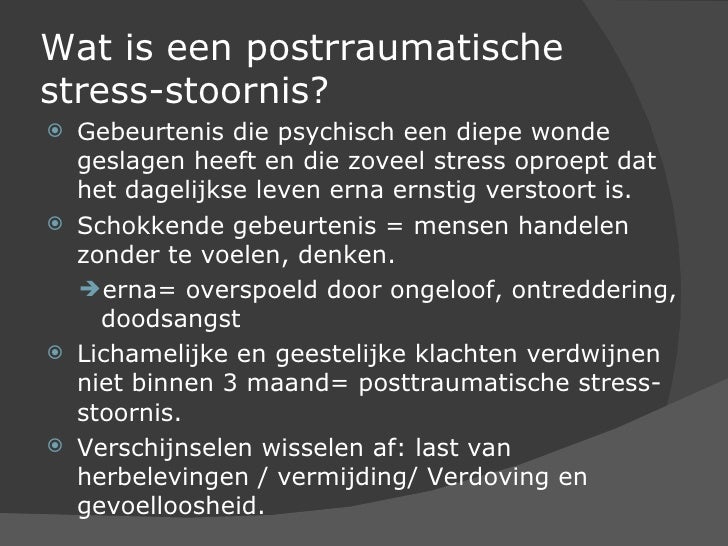 Annelies Van Damme- 1BaTpbb- Over posttraumatische stress – stoorniss…