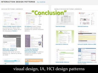 Master on Software Engineering :: Human-Computer Interaction
Dr. Sabin-Corneliu Buraga – www.purl.org/net/busaco
“Conclusion”
visual design, IA, HCI design patterns
 