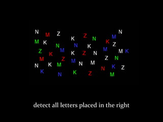 Master on Software Engineering :: Human-Computer Interaction
Dr. Sabin-Corneliu Buraga – www.purl.org/net/busaco
detect all letters placed in the right
 