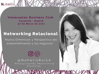 NETWORKING RELACIONAL: Nueva Dimensión y Perspectiva del Emprendimiento y los Negocios" - VBC