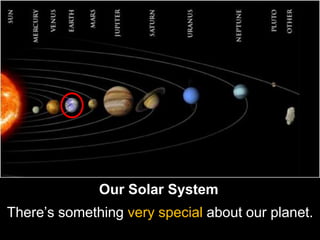 There’s something very special about our planet.
Our Solar System
 