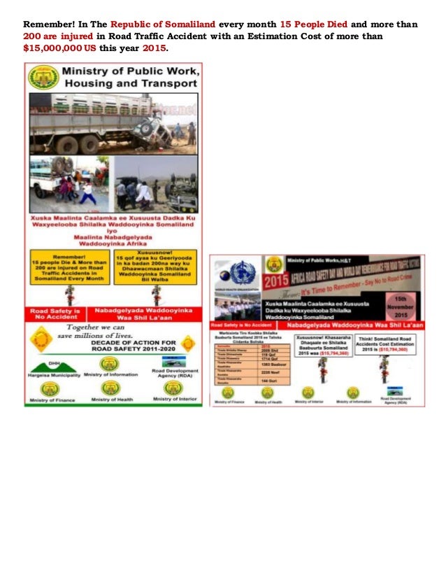 The Ministry of Public Works World Remembrance Day of Road Traffic