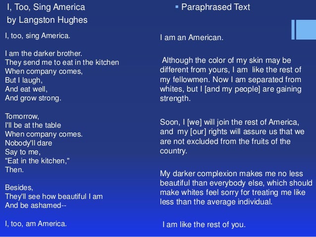 Langston hughes research paper