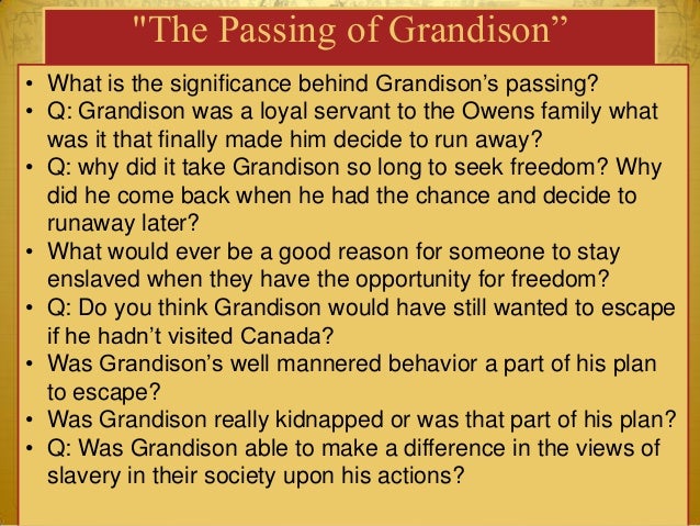 the passing of grandison
