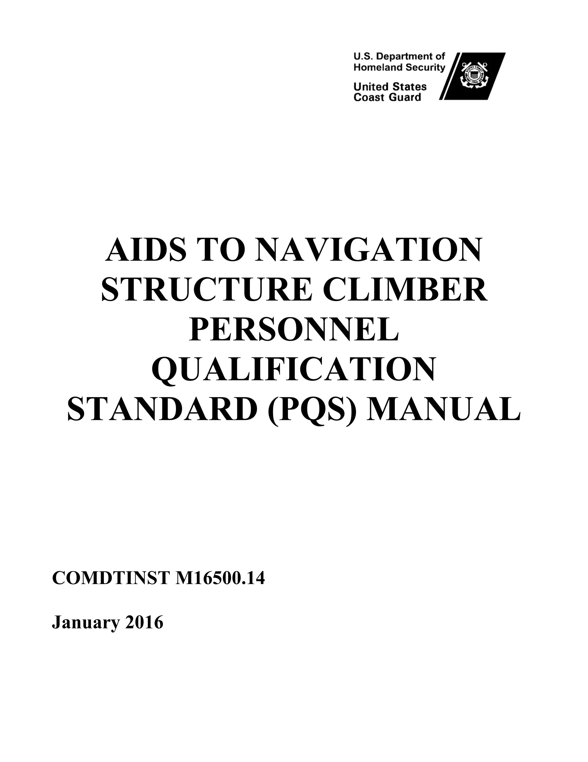 ATON Structure Climber Personnel Qualification Standard Manual PDF