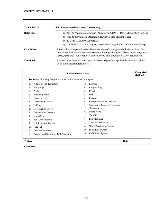 ATON Structure Climber Personnel Qualification Standard Manual