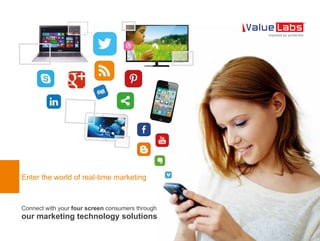Enter the world of real-time marketing
Connect with your four screen consumers through
our marketing technology solutions
inspired by potential
 