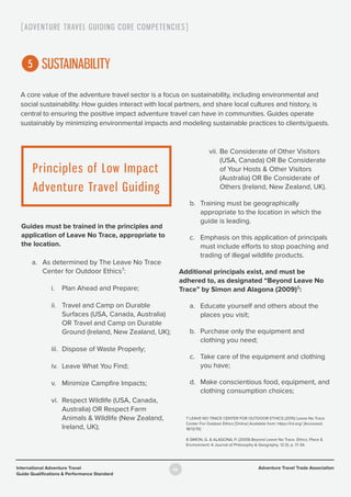 Adventure Travel Trade Association14International Adventure Travel
Guide Qualifications & Performance Standard
Guides must...