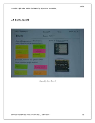 SRCOE
Android Application Based Food Ordering System for Restaurant
130360116004,130360116005,130360116014,130360116017 11
2.5 Users Record
Figure 2.5: Users Record
 