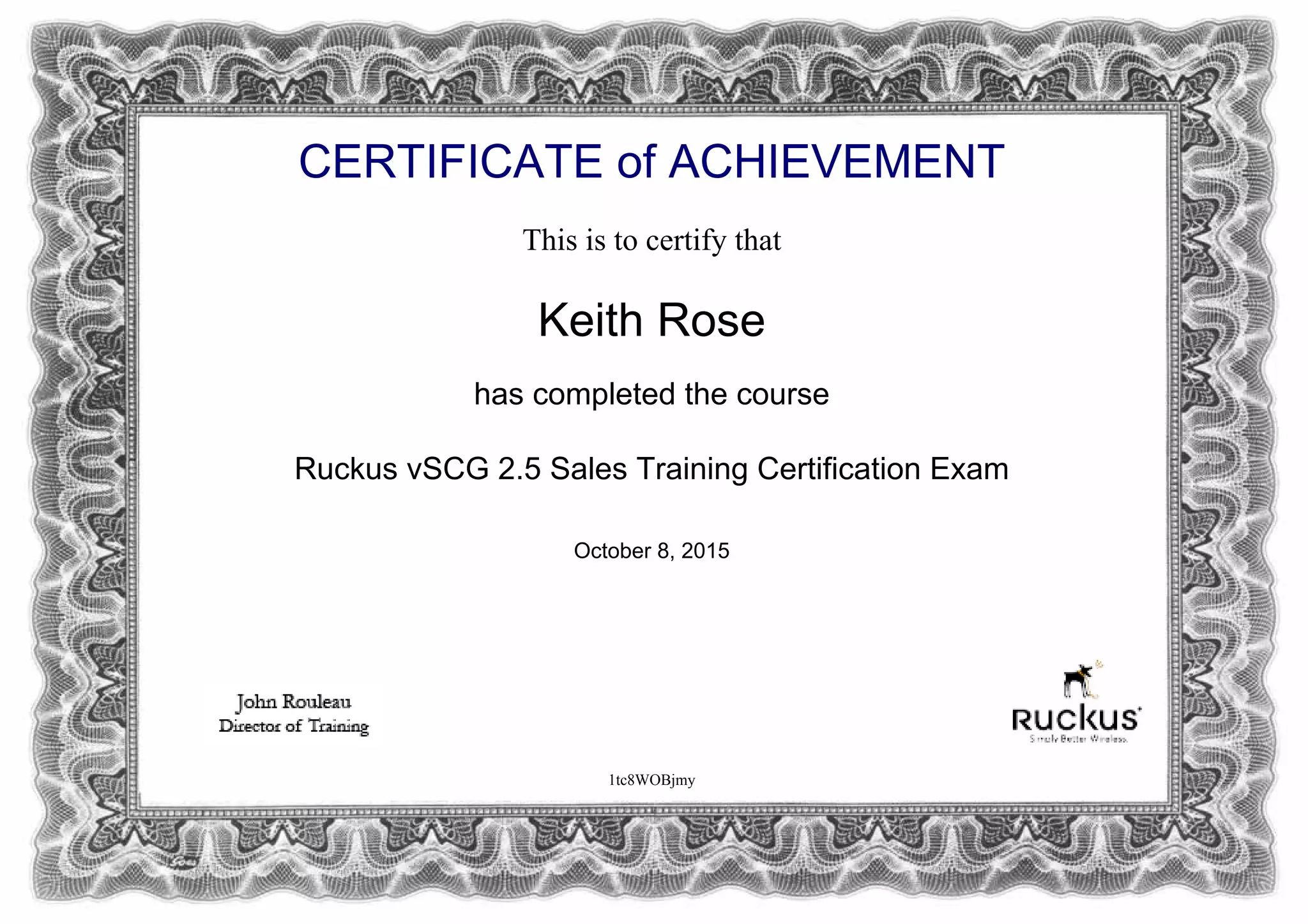 Ruckus vSCG 2.5 Sales Training Certification Exam_vSCG 2.5 Sales Training Certificate PPT