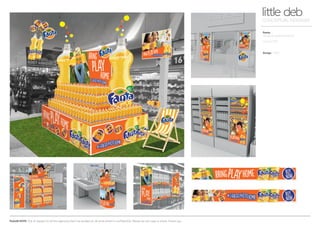 PLEASE NOTE: Out of respect to all the agencies that I’ve worked at, all work shown is confidential. Please do not copy or share. Thank you.
Fanta
On-pack photobomb fun
little debCONCEPTUAL DESIGNER
MIRROR surface
Fanta
On-pack photobomb fun
Various POS
Design WARL
 