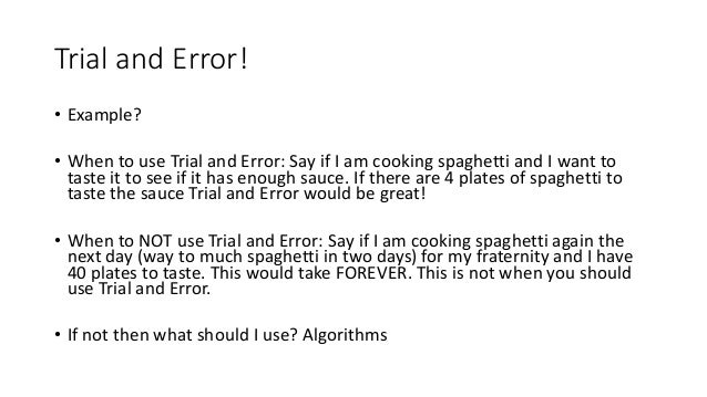 trial and error problem solving