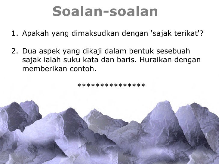 1 Bentuk Sajak