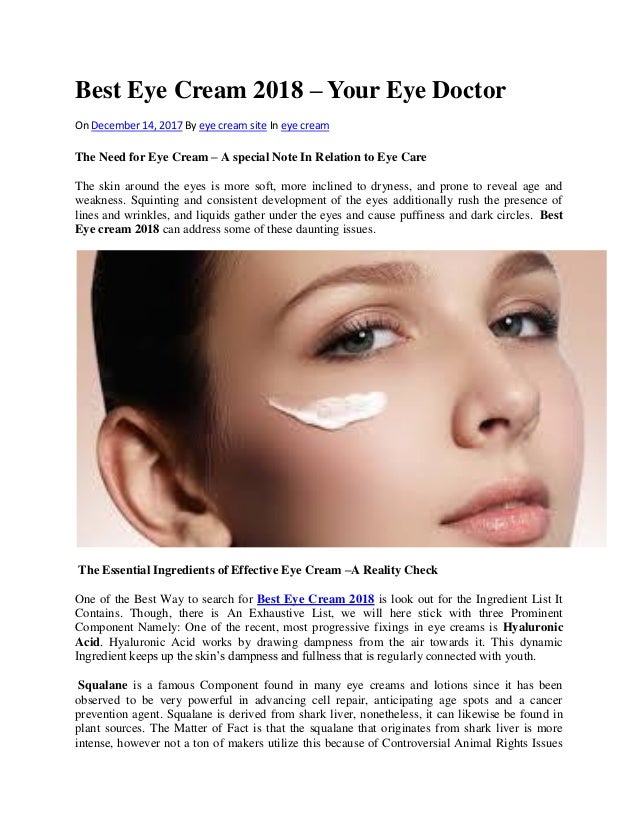 best eye cream for bags under your eyes