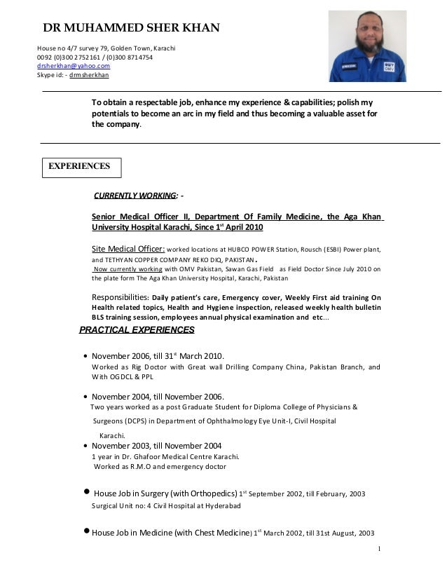 dr sher khan cv updated till may 2015
