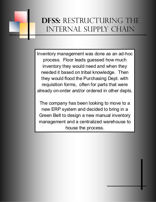 Sutphen Internal Supply Chain Restructuring Project_DFSS