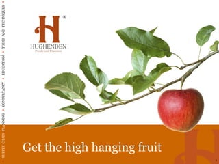  SUPPLY CHAIN PLANNING  CONSULTANCY  EDUCATION  TOOLS AND TECHNIQUES 



                                                                 ®




    Get the high hanging fruit
1
 