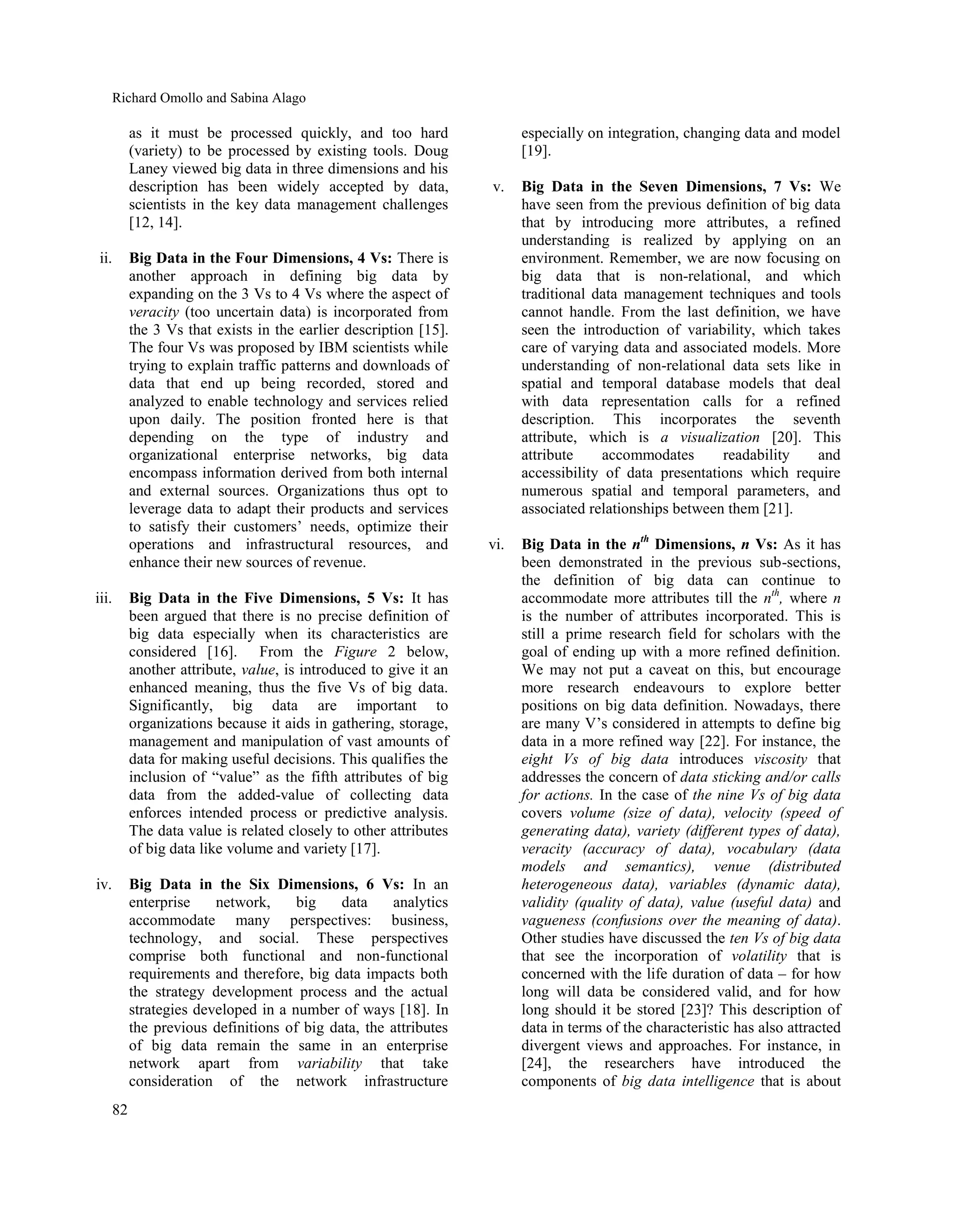 Data modeling techniques used for big data in enterprise networks | PDF