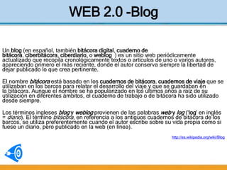 CONTENIDO
2.4 LA WEB 2.0 Y LA WEB 3.0
La web 2.0 se caracteriza principalmente por la participación del
usuario como contr...