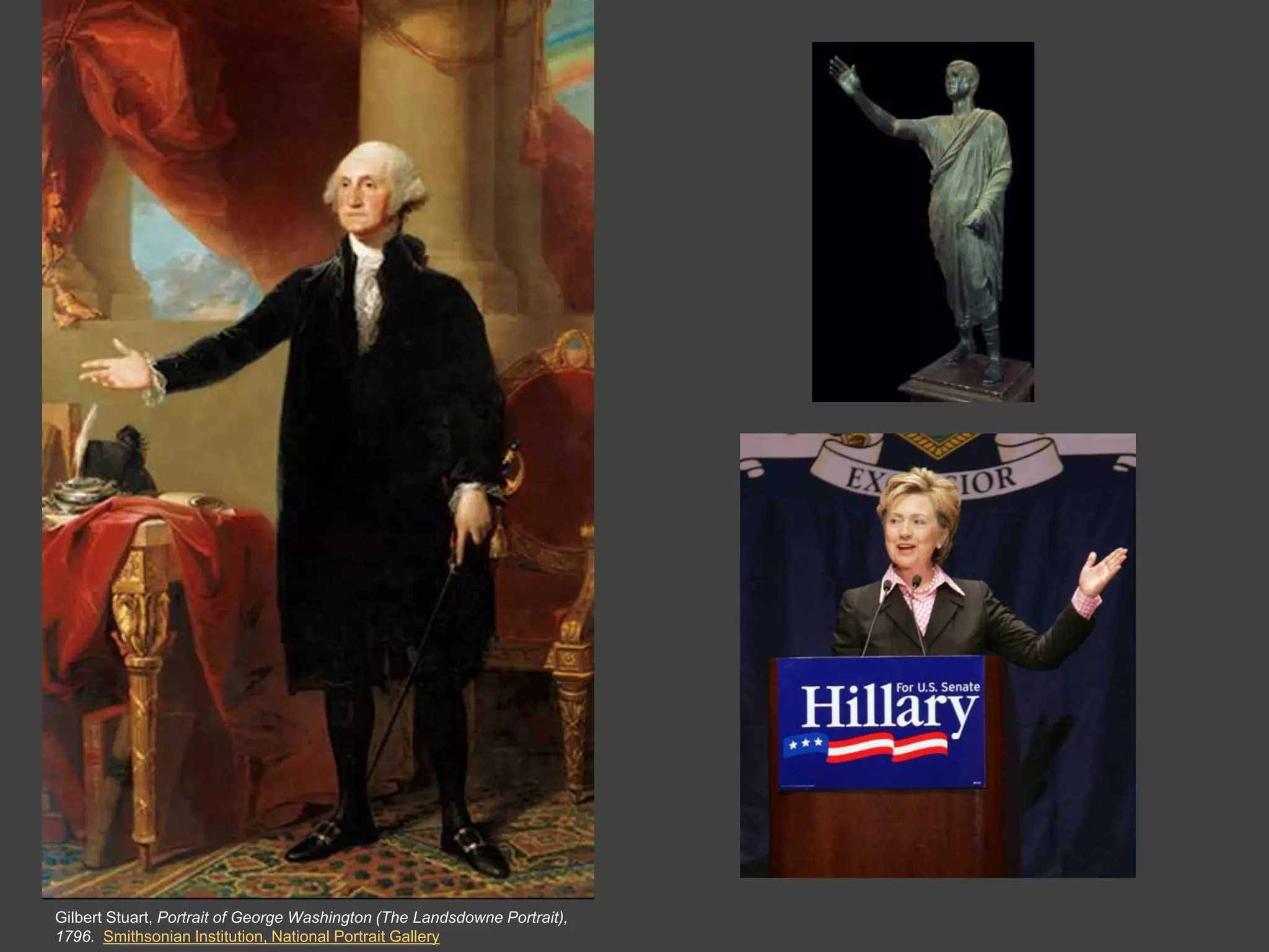 The Clothing




Gilbert Stuart, Portrait of George Washington (The Landsdowne Portrait),
1796. Smithsonian Institution, National Portrait Gallery
 