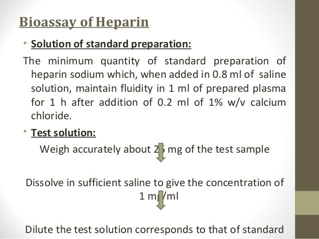 Bioassay Of Heparin