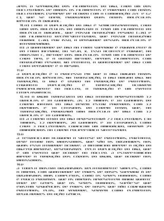 Após a separação dos filamentos do DNA, cada um dos
nucleotídios de ambos os filamentos é pareado com novos
nucleotídios (sempre de acordo com a combinação A/T e G/
C), que   se   unem,  produzindo duas  novas  moléculas
idênticas à original.
 10. a) Como a duplicação do DNA é semiconservativa, cada
 uma das moléculas da amostra B terá um filamento da
 molécula original, que possui nitrogênio pesado ( 15N) e
 um filamento recém-sintetizado, que possui nitrogênio
 normal (14N). Por isso, a densidade dessas moléculas é
 intermediária.
 b) A quantidade de DNA na faixa superior é equivalente à
 da faixa inferior, ou seja, X. Isso acontece porque, na
 amostra C, metade das moléculas terá um filamento de
 cada tipo, e a outra metade, apenas filamentos com
 nitrogênio pesado. No entanto, a quantidade de DNA com
 cada densidade é a mesma.
11. d
A duplicação é o processo em que o DNA origina novas
moléculas idênticas. Na transcrição, o DNA origina RNA. Na
tradução,  o  RNA  é  usado    na  produção  de  proteínas.
Enquanto     duplicação      e     transcrição     ocorrem
principalmente  no   núcleo,   a  tradução  é   um  evento
citoplasmático.
 12. a) O RNAm transcrito do DNA ativado apresentará 12
 uracilas e 10 guaninas. As 12 timinas e 10 guaninas da
 cadeia inativa do DNA devem estar pareadas com 12
 adeninas    e 10   citosinas da   cadeia   ativa, que, na
 transcrição, produzirá uma molécula de RNA com 12
 uracilas e 10 guaninas.
 b) A cadeia ativa do DNA apresentará 72 nucleotídios (30
 timinas, 12 adeninas, 20 guaninas e 10 citosinas). Como
 cada 3 nucleotídios codificam um aminoácido, haverá 24
 aminoácidos na cadeia polipeptídica sintetizada.
13. b
A tetraciclina bloqueia a síntese de proteínas; portanto,
deve atuar nos ribossomos, que são os organoides nos
quais essa atividade ocorre. A mitomicina impede a ação da
DNA-polimerase, responsável pela duplicação do DNA, que
é um evento que ocorre no núcleo. A estreptomicina
impede a tradução dos códons do RNAm, que ocorre nos
ribossomos.
14. d
A tabela mostra organismos relativamente simples, como
a ameba, com quantidade de pares de bases superior à de
organismos mais complexos, como os seres humanos. Como
é pouco provável que as amebas apresentem maior quanti-
dade  de   genes  que os  seres  humanos, supõe-se  que
existam sequências de pares de bases que não codifiquem
proteínas;  elas,  na verdade, servem  como  elementos
reguladores da ação gênica.
 