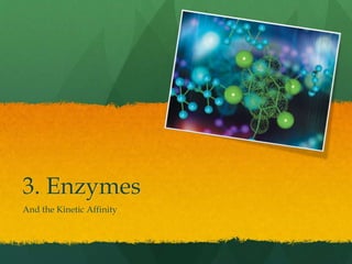 3. Enzymes
And the Kinetic Affinity
 