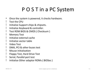 BASIC INPUT OUTPUT SYSTEM related to a PC | PPT