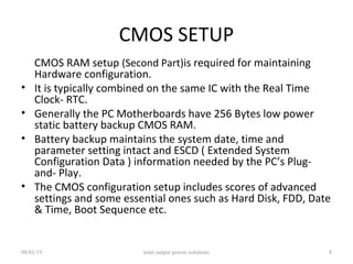 BASIC INPUT OUTPUT SYSTEM related to a PC | PPT
