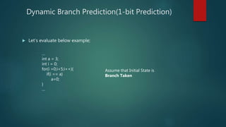 Dynamic Branch Prediction - 1 Bit Predicition | PPTX