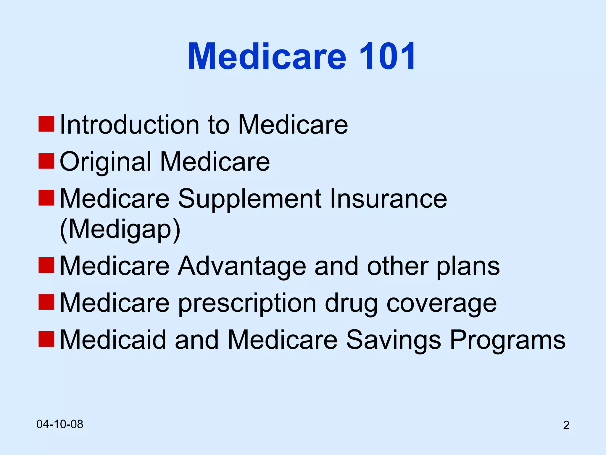 Medicare 101 | PPT