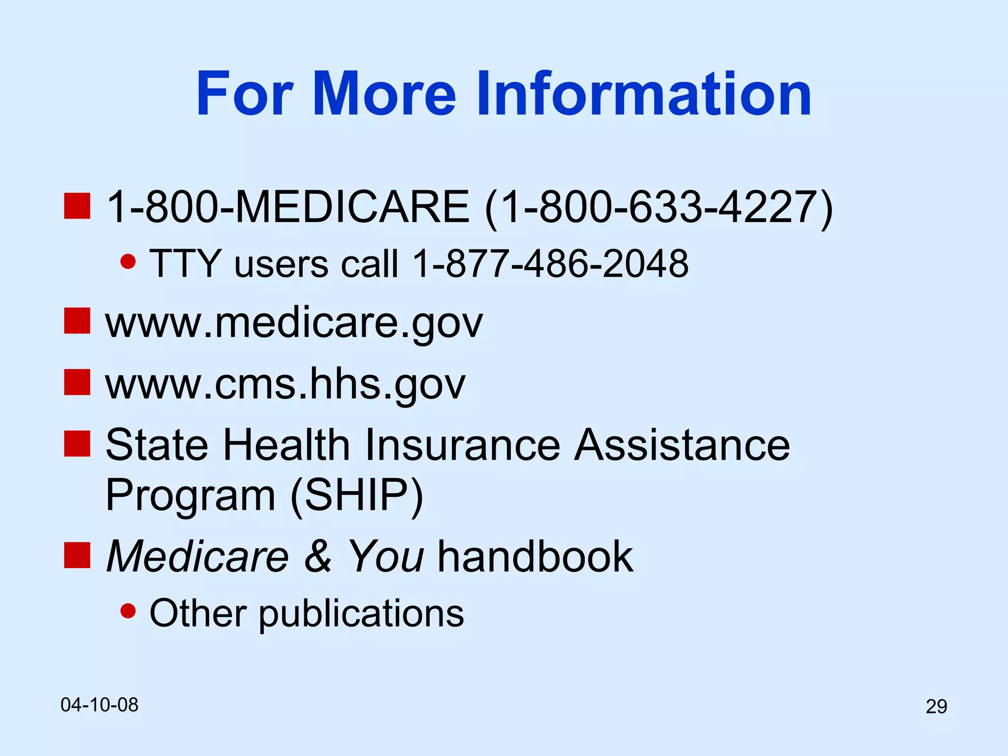 Medicare 101 | PPT