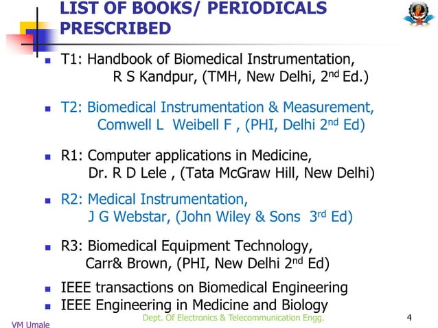 medical instrumentation system for biomedical engineers | PPT
