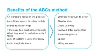 Benefits of the ABCs method
 