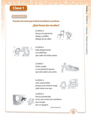 1° básico cuaderno de trabajo lenguaje y comunicación | PDF
