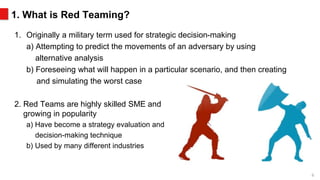 Red Team Program FS-ISAC 2019 - Building an Effective Red Team Program 07/08/2019 | PPTX