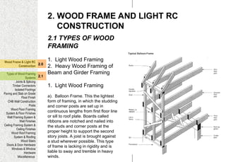 Lacking Frame BUILDING CONCTRUCTION ABOUT WOODFRAMES AND LIGHT RC CONSTRUCTION | PPT