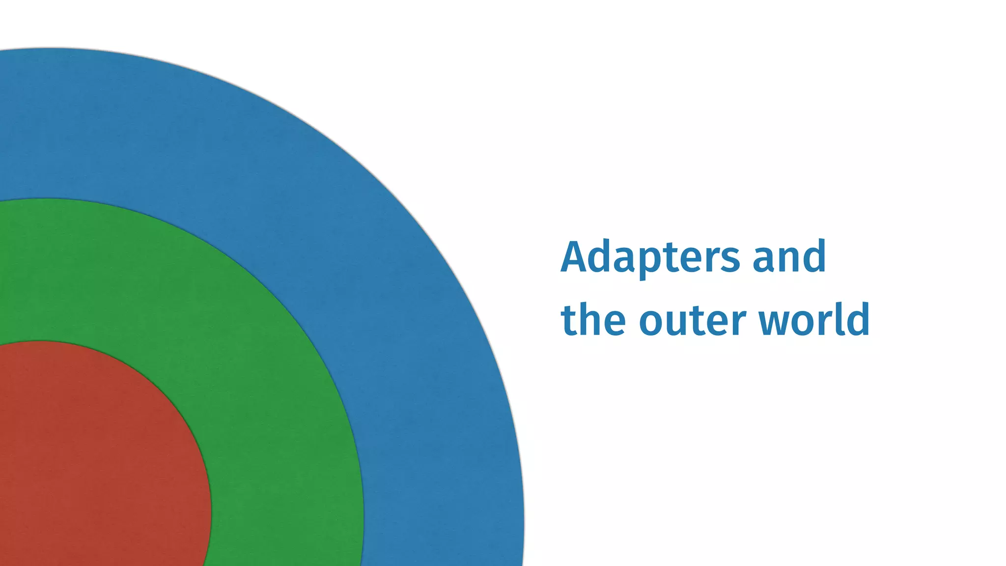 Adapters and the outer world 