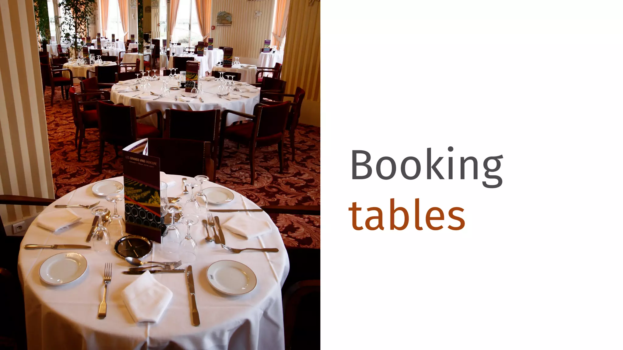 Booking tables 