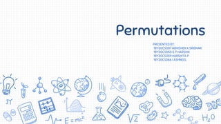 Permutation Sample Slide Permutations | PPTX