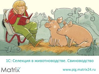 1С: Селекция в животноводстве. Свиноводство
www.pig.matrix24.ru
 