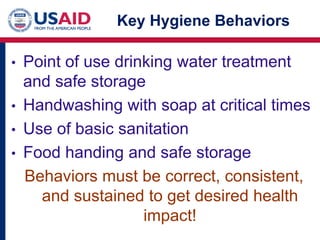 Safe drinking water and clean hands: Essential nutrients!