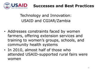 Integrating Gender in Food Security Programming: The Feed the Future Initiative