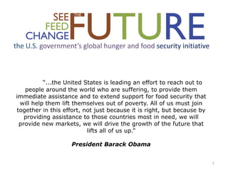 Integrating Gender in Food Security Programming: The Feed the Future Initiative