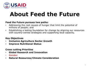 Integrating Gender in Food Security Programming: The Feed the Future Initiative